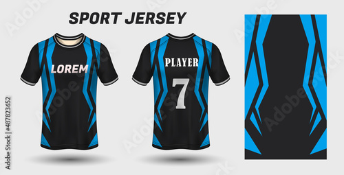 Sport jersey design fabric textile template