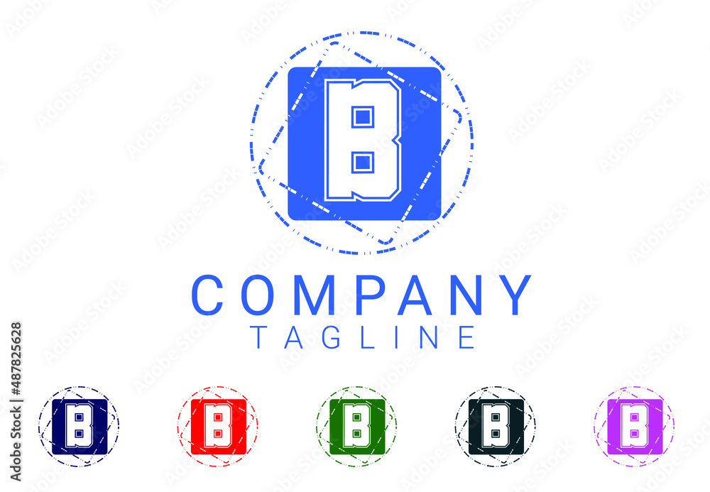 Fototapeta premium B letter new logo and icon design
