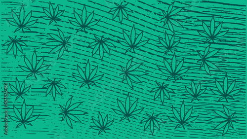 Cannabis marijuana weed kush leaf Abstract Pattern Background