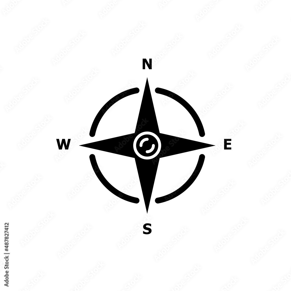 Compass Rose Icon Vector Logo Template Ilustrasi Desain Compass Rose Icon Vector Logo Template Ilustrasi Desain