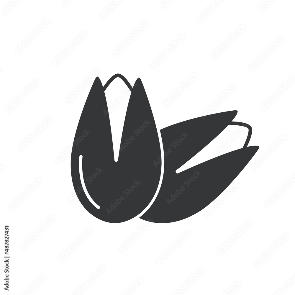 Pistachio icon. Vector isolated Pistachio symbol flat illustration Pistachio icon. Vector isolated Pistachio symbol flat illustration