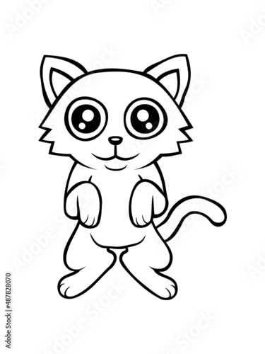 Süße stehende Katze 