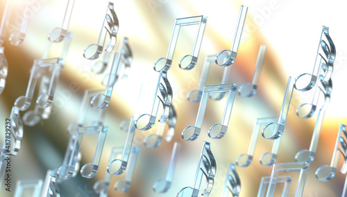 Cuadro en lienzo Diseño de fondos musicales