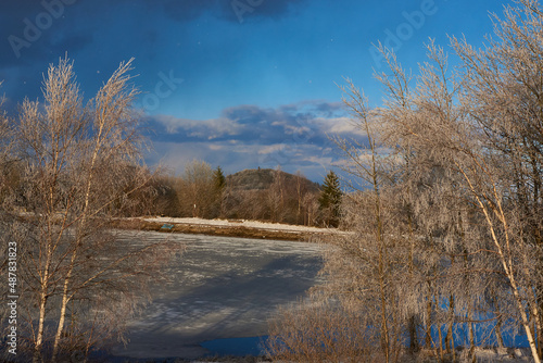 Kleiner Galgenteich in Altenberg im Winter © Karin Jähne