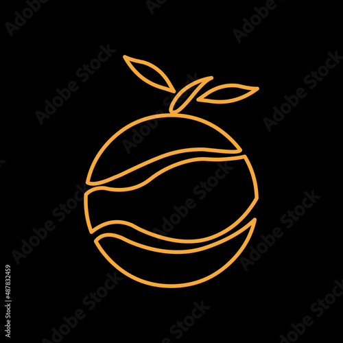 Abstract line orange logo