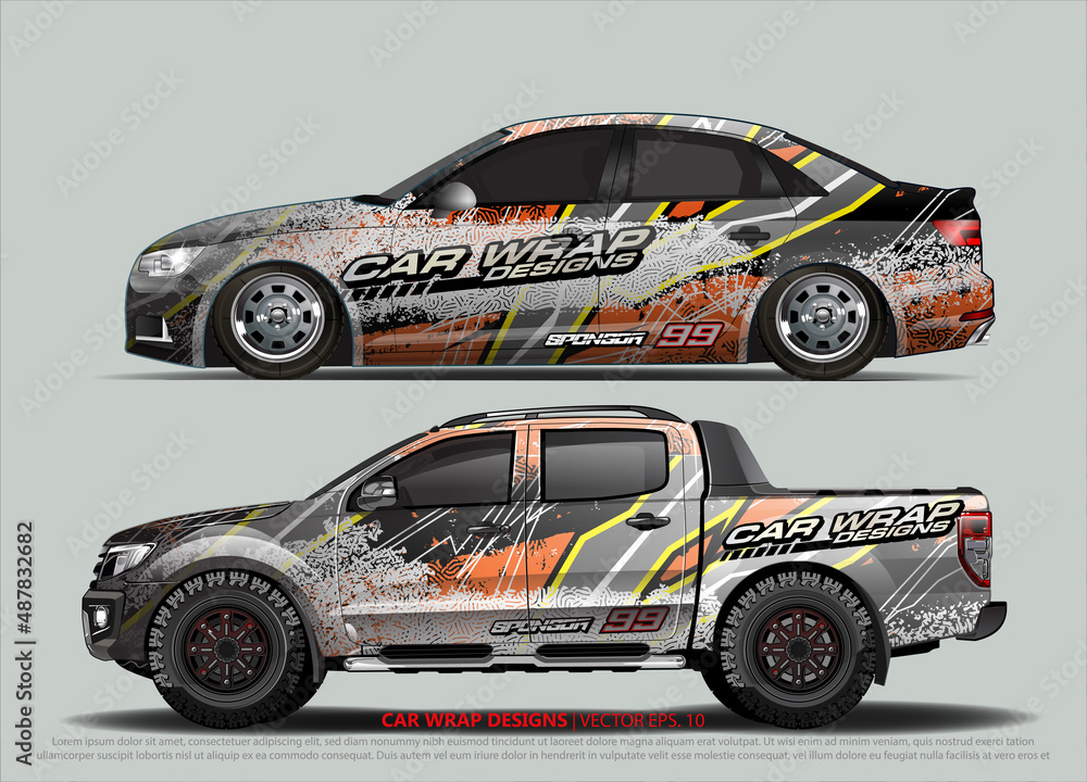 car wrap design. simple lines with abstract background vector concept for vehicle vinyl wrap and automotive decal livery car wrap design. simple lines with abstract background vector concept for vehicle vinyl wrap and automotive decal livery