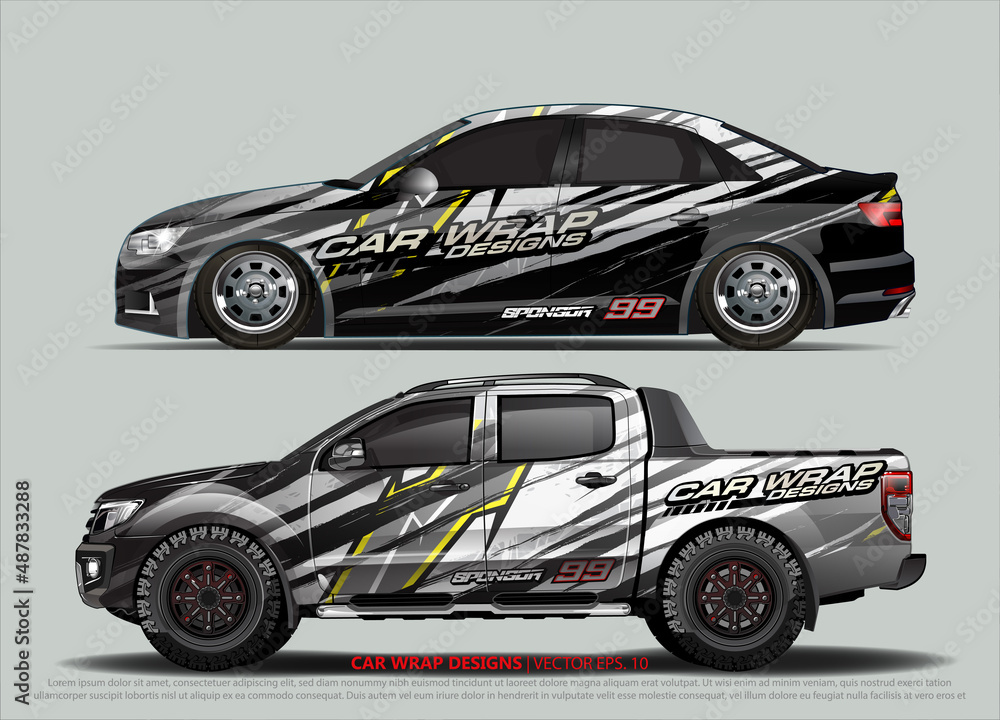car wrap design. simple lines with abstract background vector concept for vehicle vinyl wrap and automotive decal livery car wrap design. simple lines with abstract background vector concept for vehicle vinyl wrap and automotive decal livery