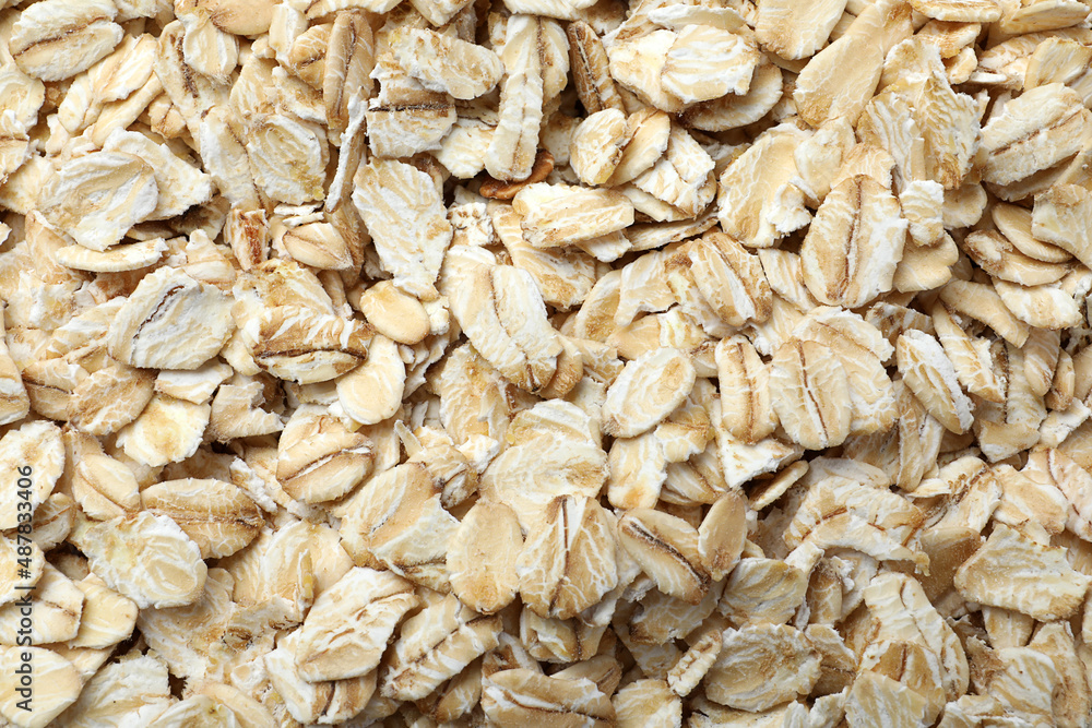 Pile of oatmeal as background, top view Pile of oatmeal as background, top view