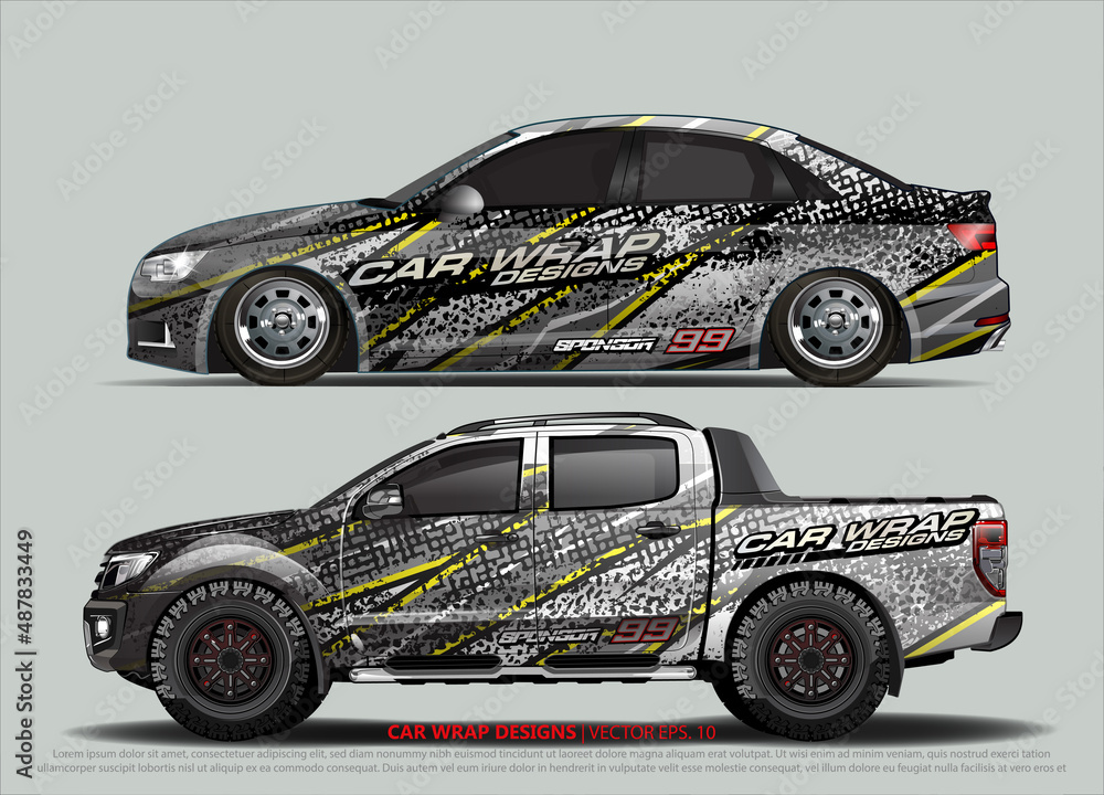 car wrap design. simple lines with abstract background vector concept for vehicle vinyl wrap and automotive decal livery car wrap design. simple lines with abstract background vector concept for vehicle vinyl wrap and automotive decal livery
