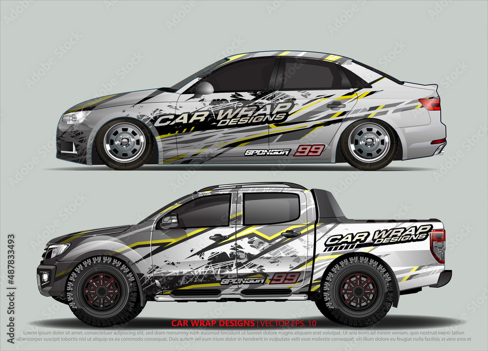 car wrap design. simple lines with abstract background vector concept for vehicle vinyl wrap and automotive decal livery car wrap design. simple lines with abstract background vector concept for vehicle vinyl wrap and automotive decal livery