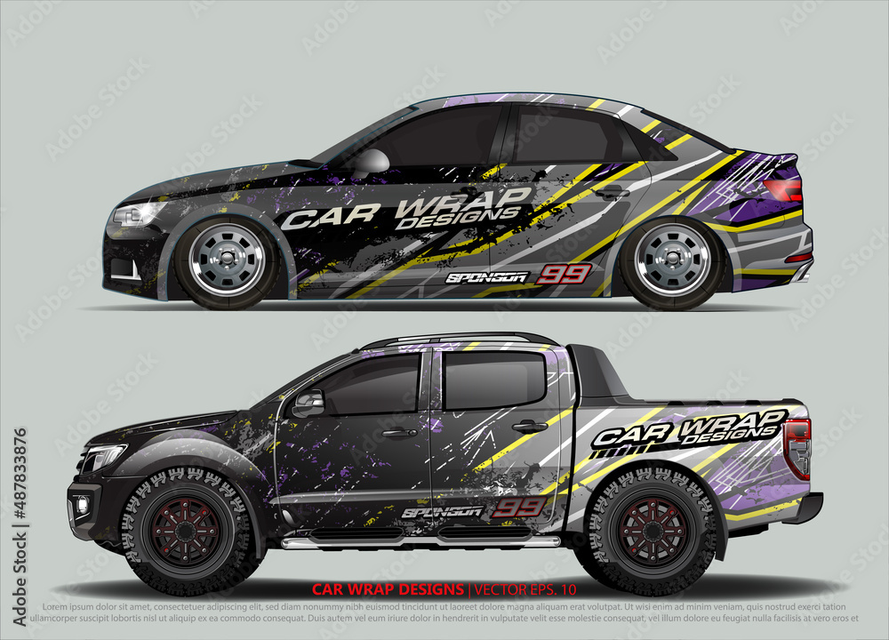 car wrap design. simple lines with abstract background vector concept for vehicle vinyl wrap and automotive decal livery car wrap design. simple lines with abstract background vector concept for vehicle vinyl wrap and automotive decal livery