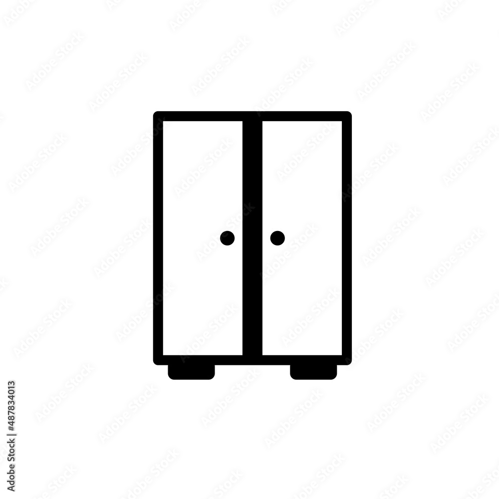 Wardrobe Icon Vector Illustration Flat Design Wardrobe Icon Vector Illustration Flat Design