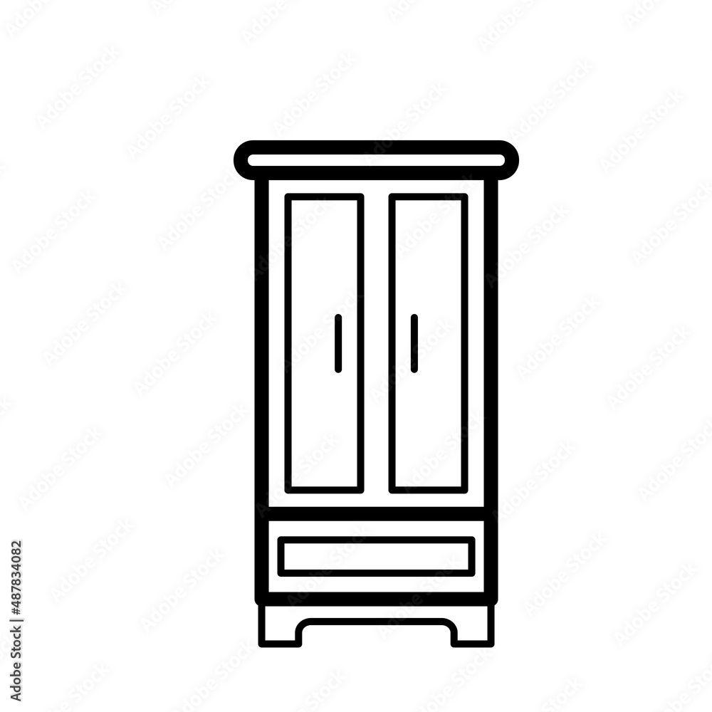Wardrobe Icon Vector Illustration Flat Design Wardrobe Icon Vector Illustration Flat Design