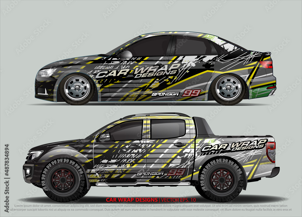 car wrap design. simple lines with abstract background vector concept for vehicle vinyl wrap and automotive decal livery car wrap design. simple lines with abstract background vector concept for vehicle vinyl wrap and automotive decal livery