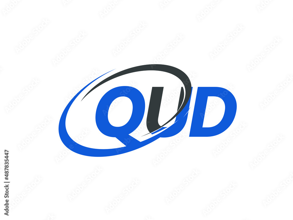 QUD letter creative modern elegant swoosh logo design QUD letter creative modern elegant swoosh logo design