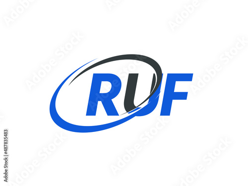 RUF letter creative modern elegant swoosh logo design