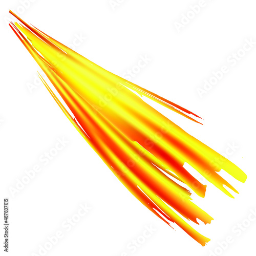 Vector Brush Stroke. Abstract Fluid Splash. Fortuna Gold and Yellow Watercolor Textured Background.  Isolated Splash on White Backdrop. Sale Banner Brushstroke. Gradient Paintbrush.