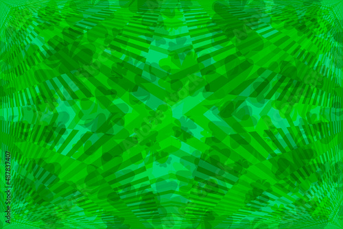 tartan emerald green checkered st patricks day dimensional lucky shamrock celebration card plaid party background clover pattern overlay © DrewTraveler