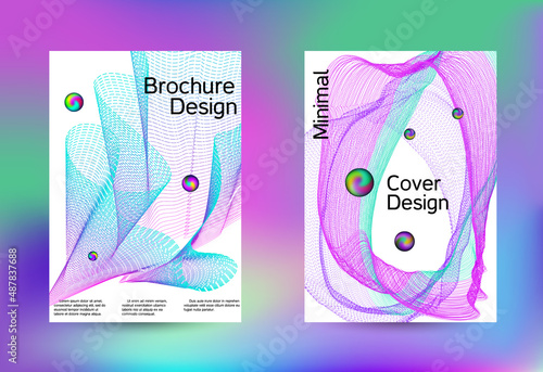 Minimum coverage of a vector. Cover design. Set of modern abstract musical backgrounds. Sound flyer for creating a fashionable cover, banner, poster, booklet...