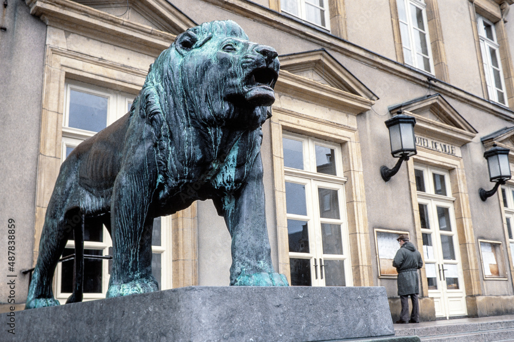 Luxemburg. Lion statue.