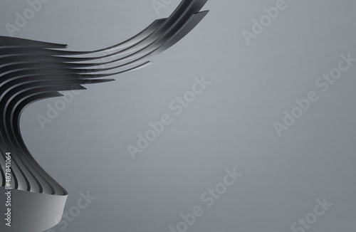 grey Abstract Panoramic Bac...