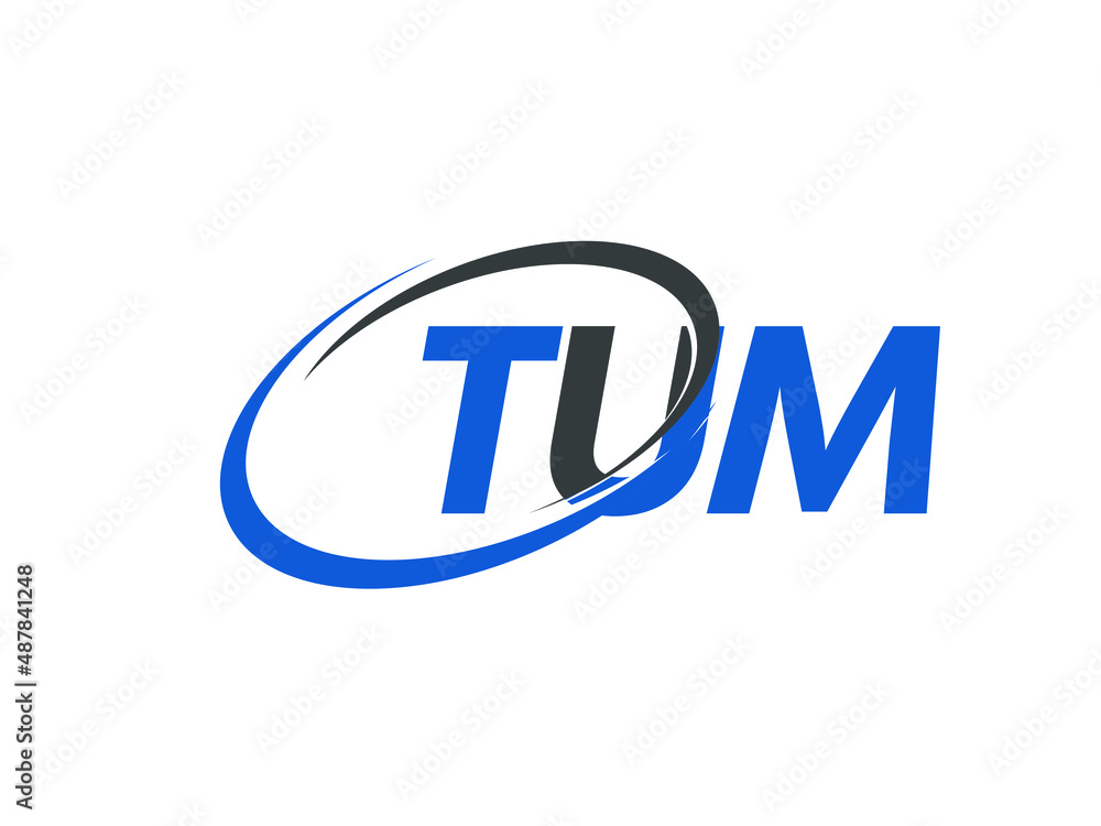 TUM letter creative modern elegant swoosh logo design TUM letter creative modern elegant swoosh logo design