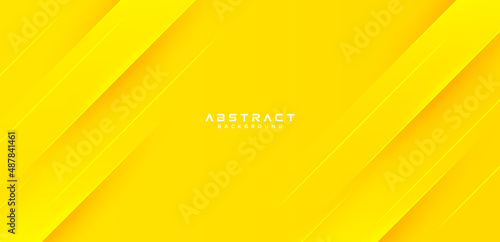 Abstract modern bright yellow gradient background. Trendy simple diagonal dynamic geometric stripes vector design with shine lines and shadow. Suit for cover, poster, brochure, banner, website, flyer
