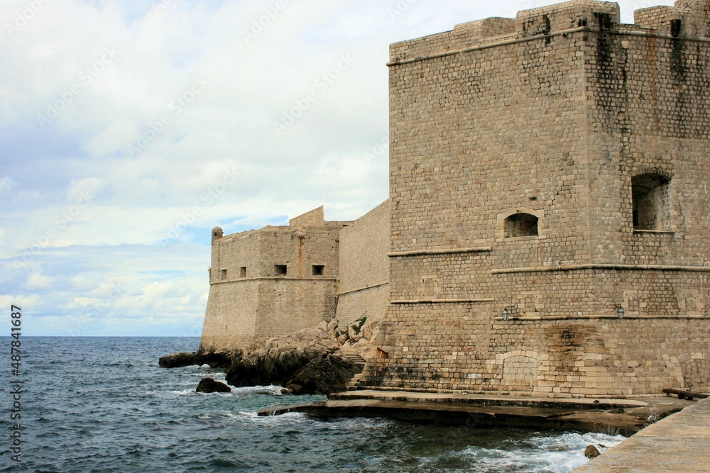 the famous walls of Dubrovnik, Croatia