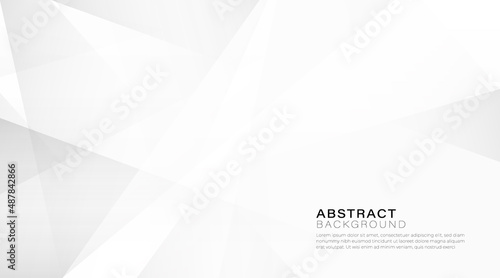 Abstract white and gray gradient background. Modern simple geometric pattern creative design with space for your text. Suit for poster, cover, banner, template, flyer, brochure. Vector illustration