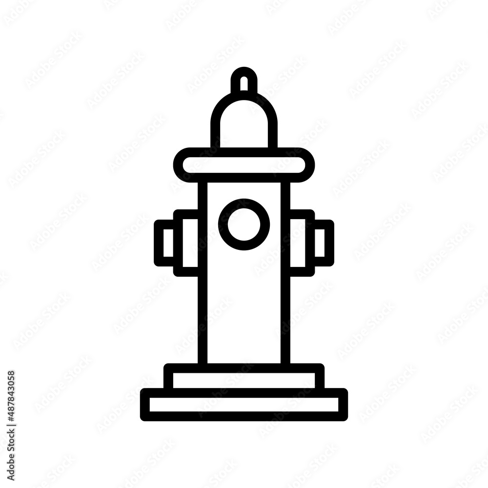 Fire Hydrant Icon Vector Illustration in Trendy Flat Style Design Fire Hydrant Icon Vector Illustration in Trendy Flat Style Design