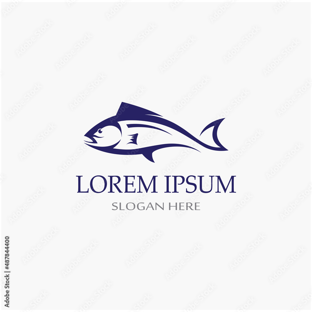 Fish logo, fish oil and seafood restaurant icon. With the concept of icon vector design illustration template Fish logo, fish oil and seafood restaurant icon. With the concept of icon vector design illustration template