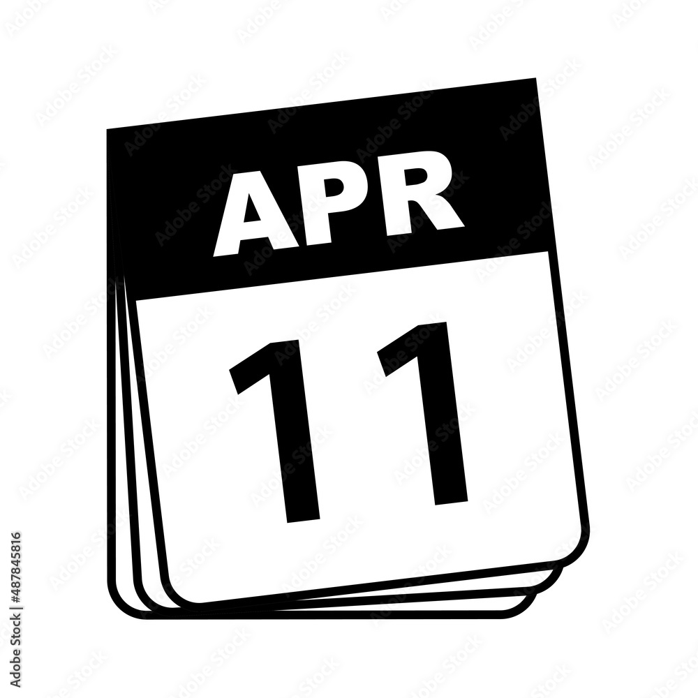 April 11. Calendar Icon. Vector Illustration. April 11. Calendar Icon. Vector Illustration.