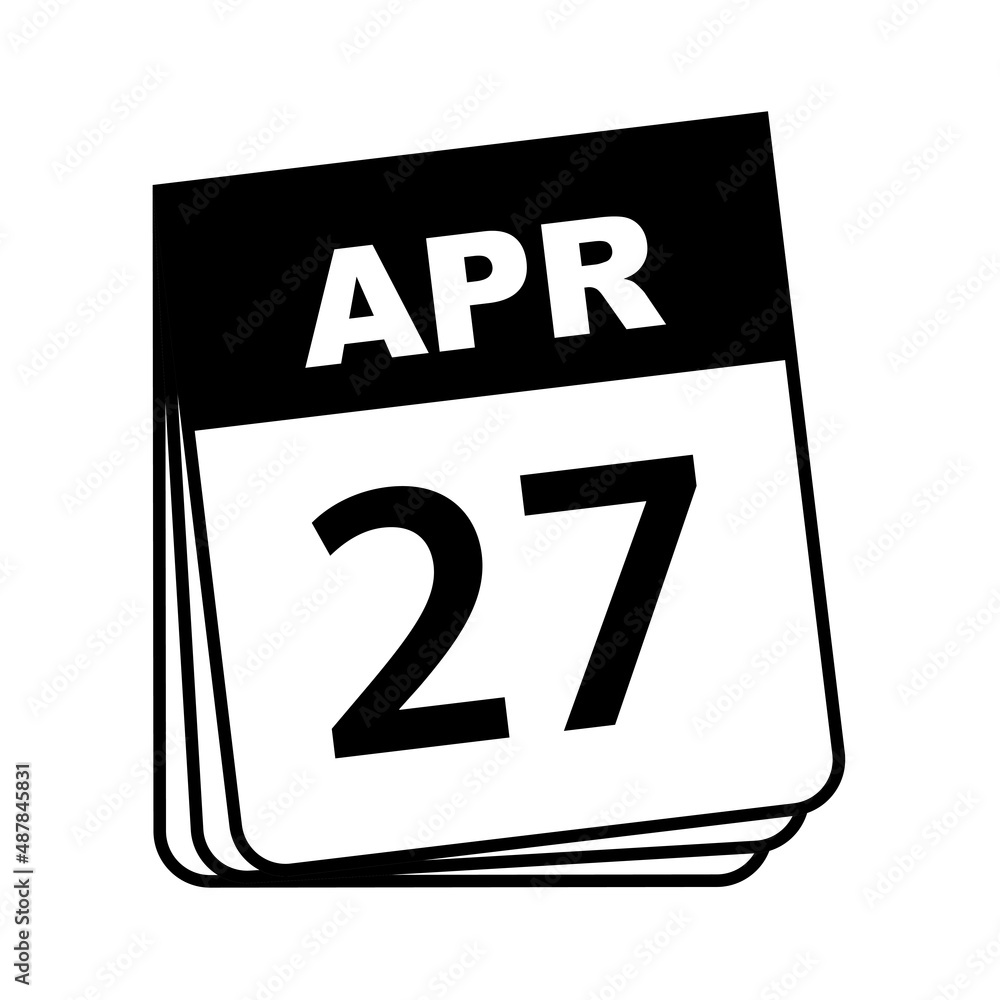 April 27. Calendar Icon. Vector Illustration. April 27. Calendar Icon. Vector Illustration.