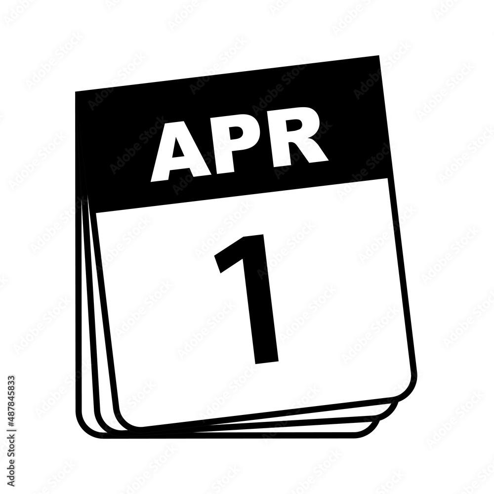 April 1. Calendar Icon. Vector Illustration. April 1. Calendar Icon. Vector Illustration.