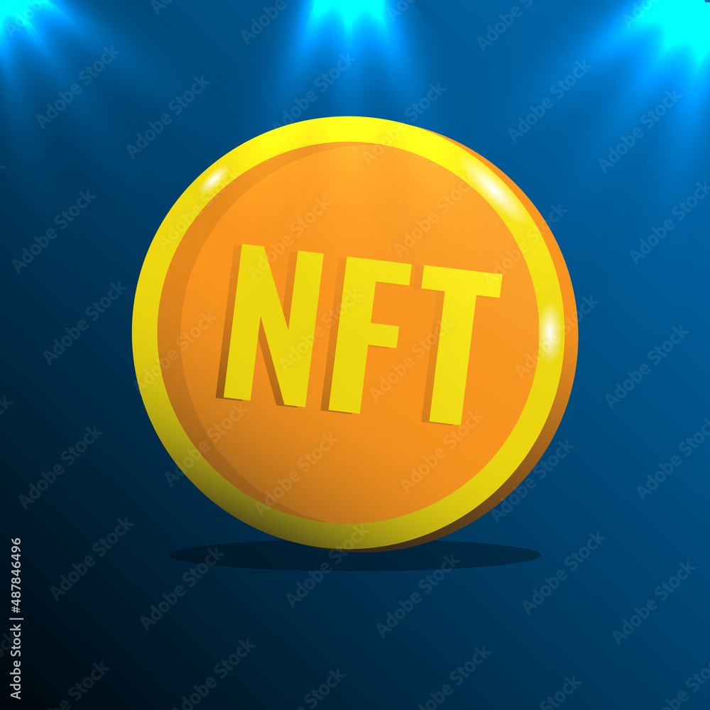 Nft coin. Digital money. Vector illustration Nft coin. Digital money. Vector illustration
