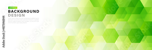 Abstract bright green hexagon geometric shapes vector background. Modern simple geometric shapes texture template design. Medical science futuristic technology concept. Vector illustration