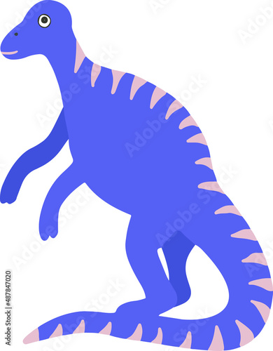 Vector dinosaur illustration in colorful trendy colors. Pink  violet  very peri. Great for kids nursery products  fabric and textile. Cute dino