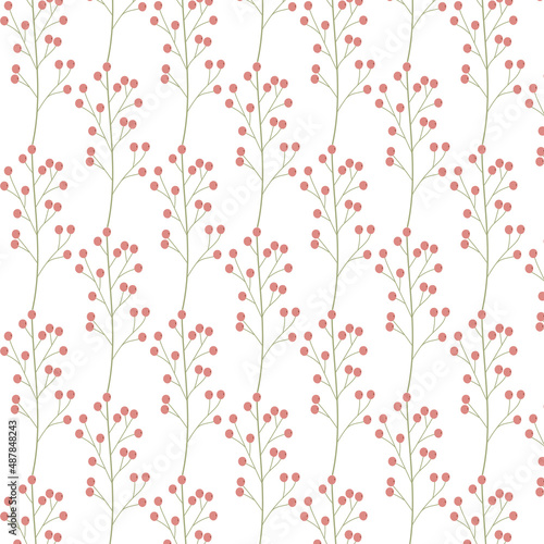 Seamless pattern with berryes