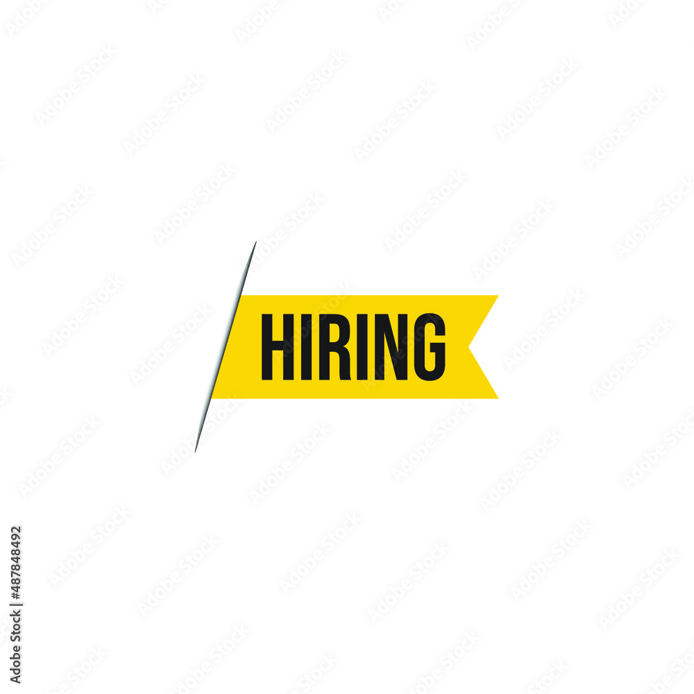 Hiring ribbon sign vector illustration. Hiring ribbon sign vector illustration.