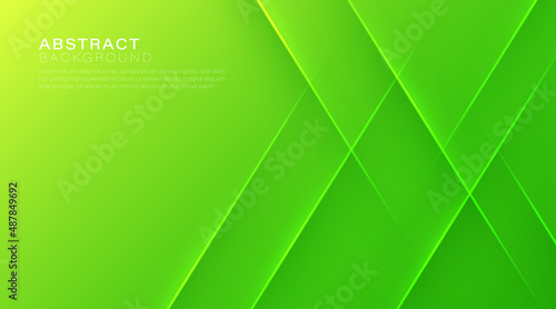 Abstract modern bright green gradient background with glowing neon diagonal lines element. Trendy simple texture creative design. Suit for cover, poster, advertising, website, flyer, brochure.