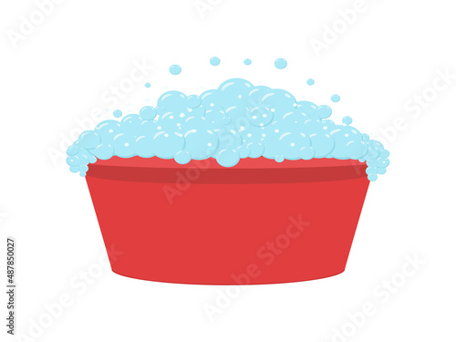 Basin of soapy foam