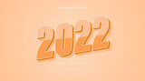 2022 happy new year vector background with text effect. Modern simple font creative design with shadow decoration. Minimal style editable text effect. Suit for poster, card, cover, postcard, banner