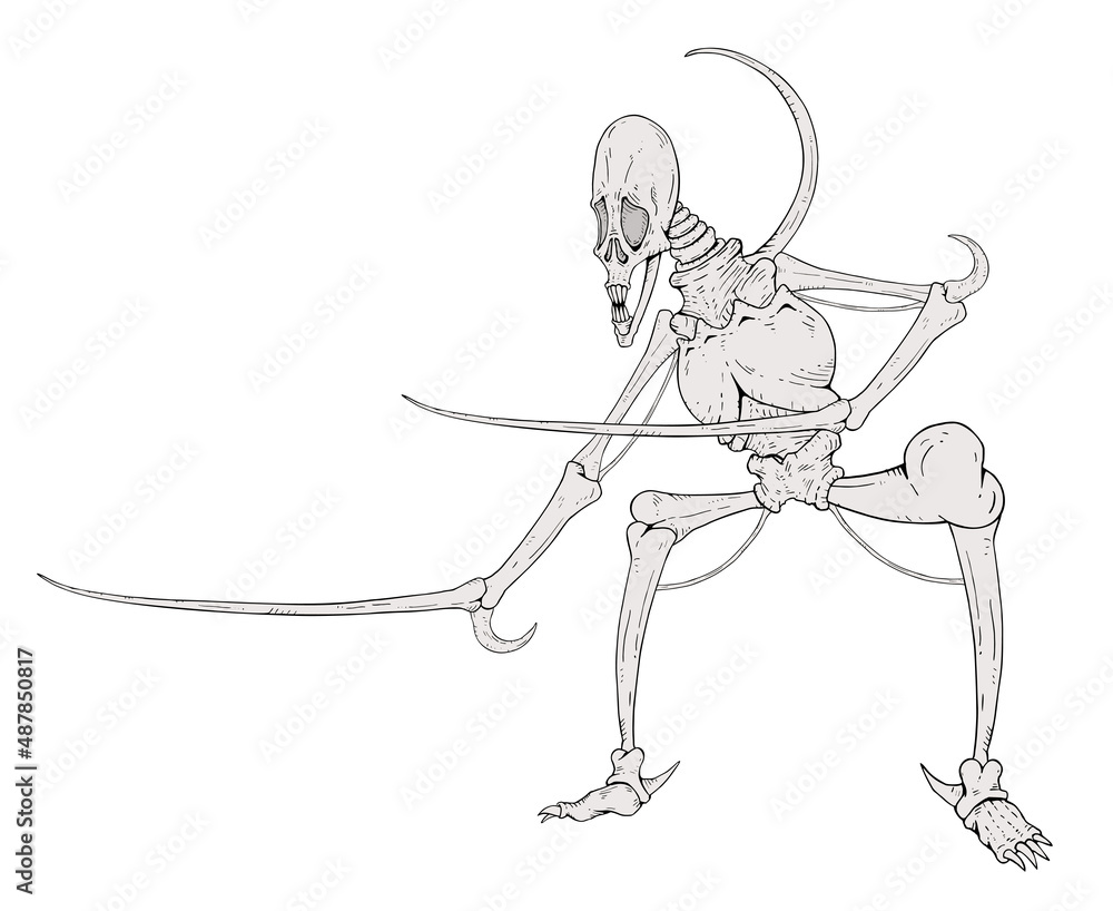 Horror creature illustration