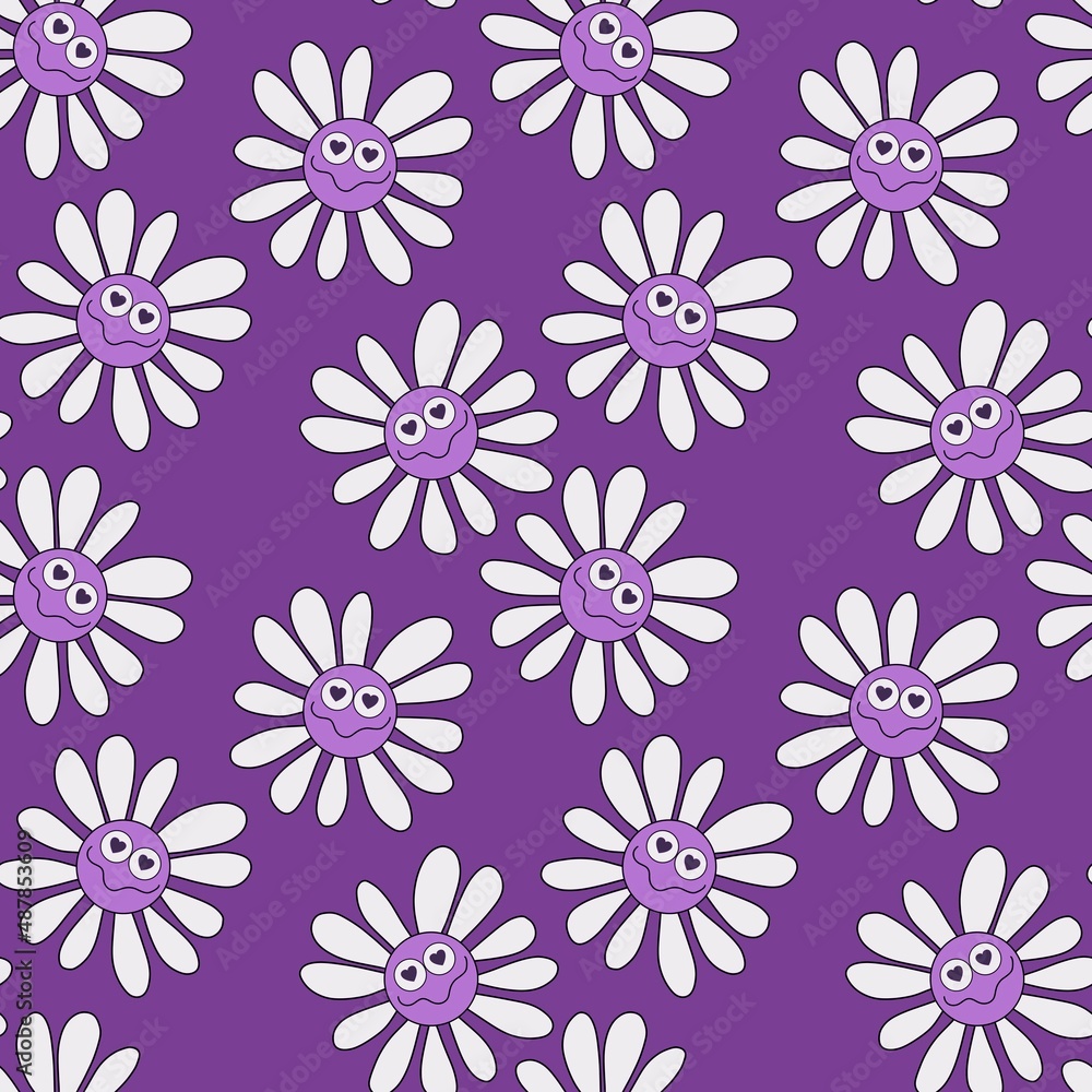 Simple floral seamless pattern with flowers for fabrics and cards and linens and kids and wrapping paper Simple floral seamless pattern with flowers for fabrics and cards and linens and kids and wrapping paper