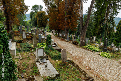 The historic cemetery of sighisoara in romania