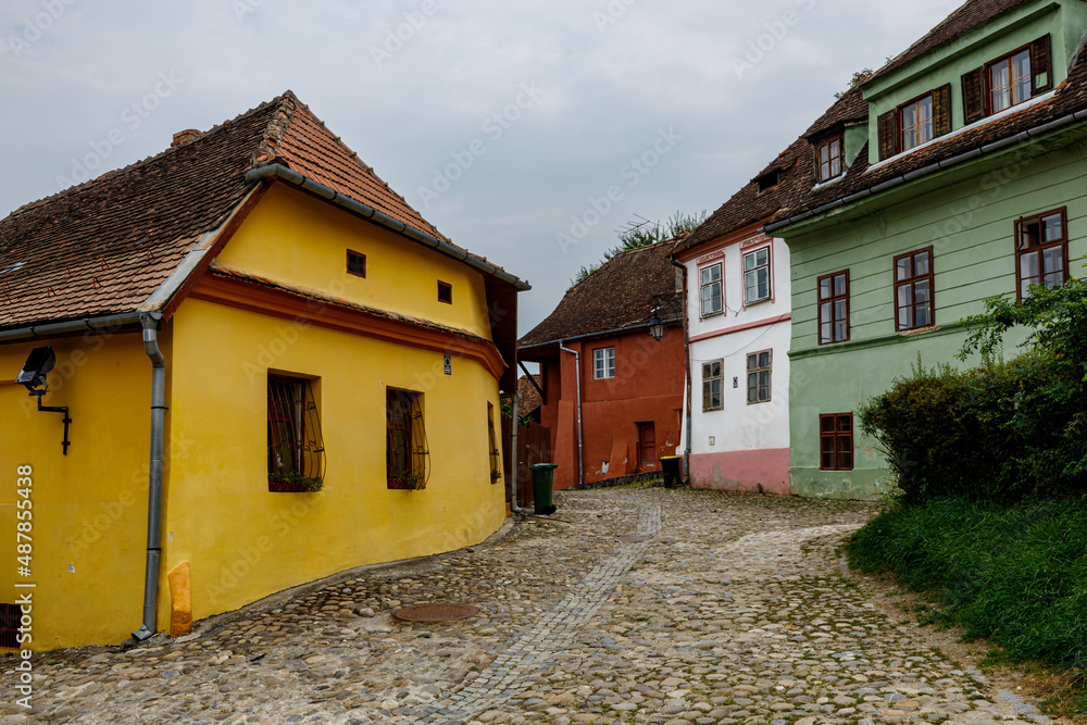 The historic city of Sighisoara in Transilvania Romania	
