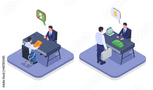 Corruption Bribery Isometric Compositions