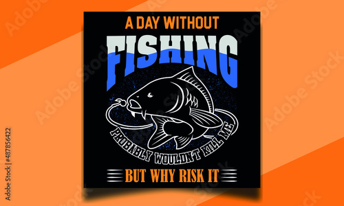 Fishing t shirt design, typography fishing t dhirt design photo