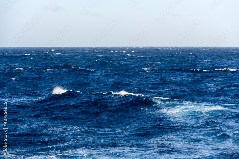 Beautiful seascape - waves and sky with clouds with beautiful lighting. Caribbean sea. Mediterranean sea. Beautiful seascape - waves and sky with clouds with beautiful lighting. Caribbean sea. Mediterranean sea.
