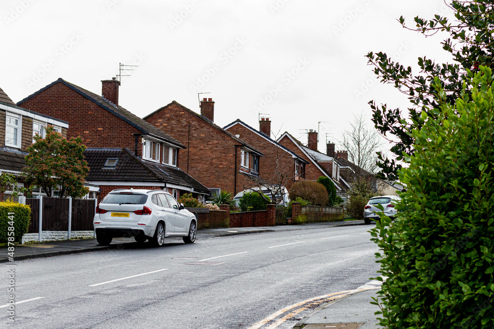 A single family housing estate in Heywood, greater Manchester, UK